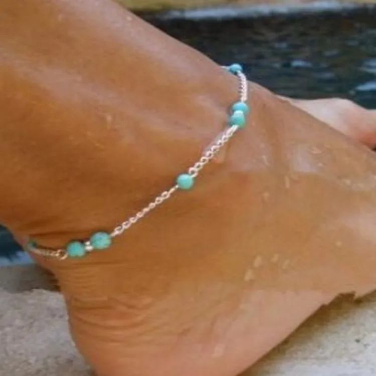 Wholesale Sales Unique Nylon Beaded Beads Chain Anklets Souvenirs Ankle Bracelet Foot Jewelry Fast New Product Launch