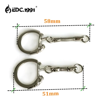 

100 pcs lobster clasp Hooks carabiner keychain Waist Belt Clip anti-lost buckle hanging retractable keyring outdoor tools EDC