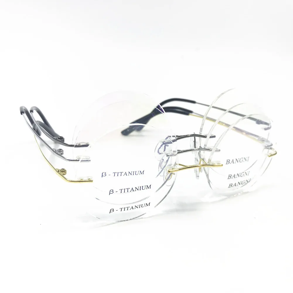 Optische Männer Runde licht Blau Licht gold Mann Frauen Grau Ultra Brillen Brille Titan silber Cubojue Randlose Anti Photochormic Rqg5UU
