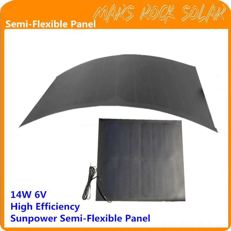 

Semi-flexible Solar Panel - 6V 14W High Efficiency