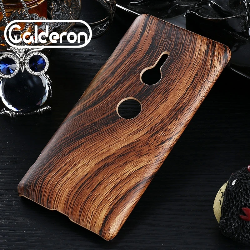 

PC+PU Wooden Case For Sony Xperia XZ3 Case Silicone Soft TPU Protective Back Cover Phone Cases For Sony XZ3 XZ 3 Shell Bumper