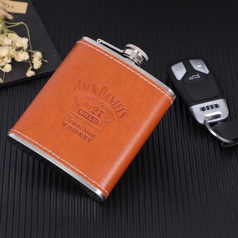 

Portable 7oz 8oz Stainless Steel Hip Flask Russian Wine Mug Wisky Bottle Drinkware Alcohol Bottle for Kitchen Tool A