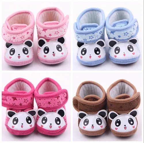 2015 модные милые флисовые Снегоступы новорожденных теплая обувь Обувь для малышей младенцев Обувь для мальчиков Обувь для девочек обувь с