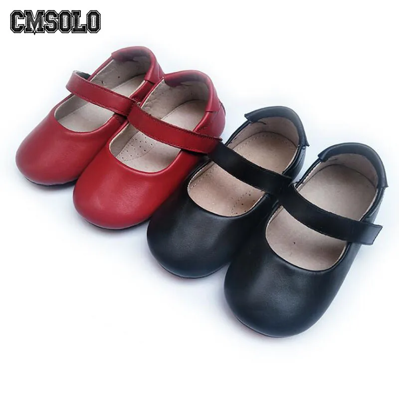 

CMSOLO Kids Shoes Genuine Leather Spring Girls Fashion Quality Shoe Summer Autumn Princess Casual Kids Shoes Red Silver Pink New
