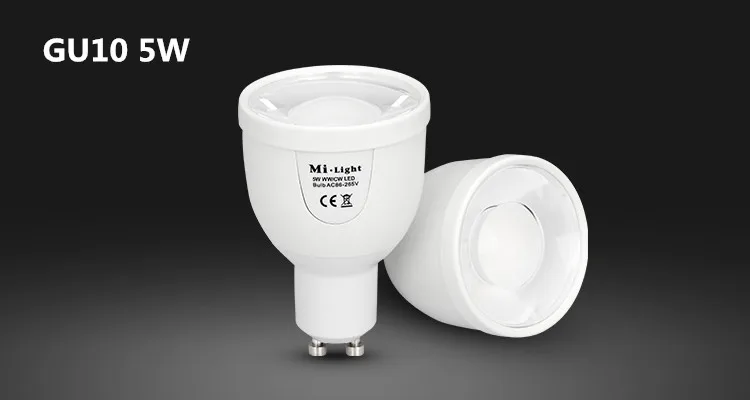 Оригинальная приглушаемая светодиодсветильник лампа Mi Light 2018 в 110 В CW WW RGB E27 GU10 5 Вт