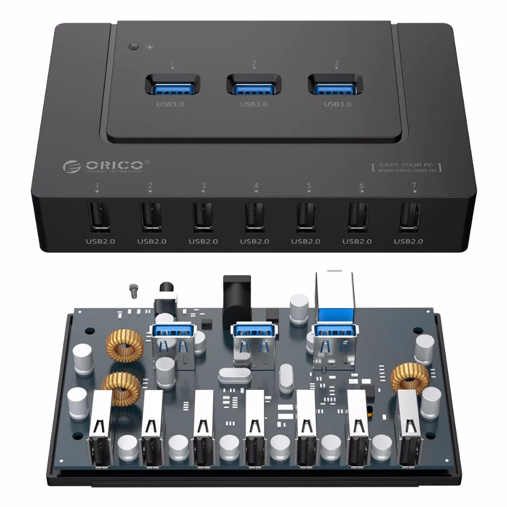 USB хаб ORICO на 10 портов 2 0/3 0 5 Гбит/с|10 port usb|port usborico usb |