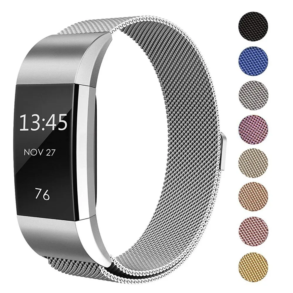 

AWINNER for Fitbit Charge 2 Bands Magnetic Stainless Steel Replacement Strap Bandje for Fit Bit Charge2 Fitness Wristband