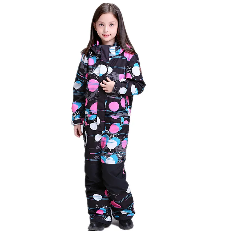 Gsou/Зимний лыжный костюм для девочек; детская Водонепроницаемая Теплая Лыжная куртка для сноуборда; брюки для сноуборда; уличная Лыжная зимняя одежда