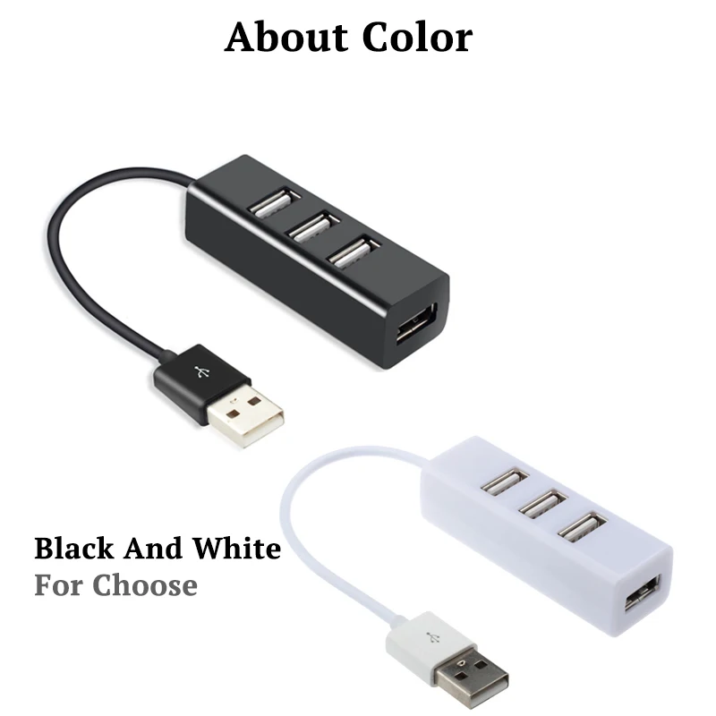 Type C To Multi USB HUB For MacBook Air 13 USB 2.0 Splitter Laptop Accessory Dock HUB USB-C Multiple Mini 4 Port Hab 2.0 Adapter