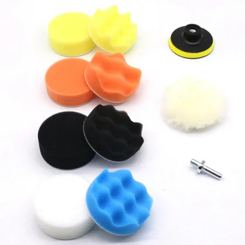

11Pcs 3" Waffle Buffer Compound Waxing Polishing Wheel Tool Sponge Pad Drill Adapter Kit Set Auto Car Polisher Cleaning