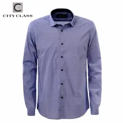 CITY CLASS 2016 мужские рубашки европейский размер рубашки с полным рукавом бизнеса деловой стиль формальный офис марка одежды фабричное