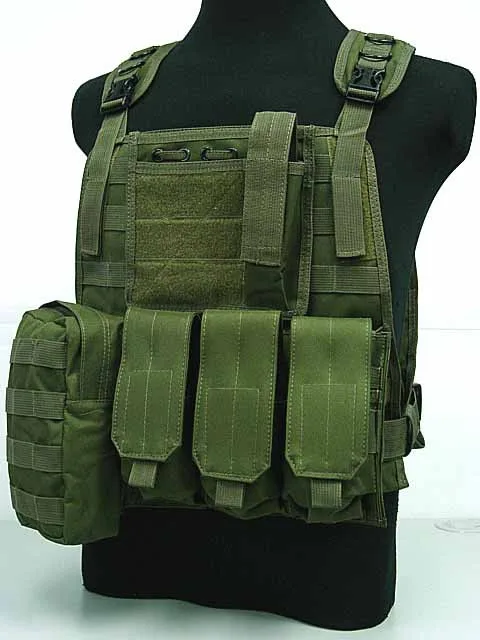 Тактический Бой Airsoft Пейнтбол Охота съемки боевой Molle жилет груди установка проводов W/тройной 5,56 мм подсумок Мультикам