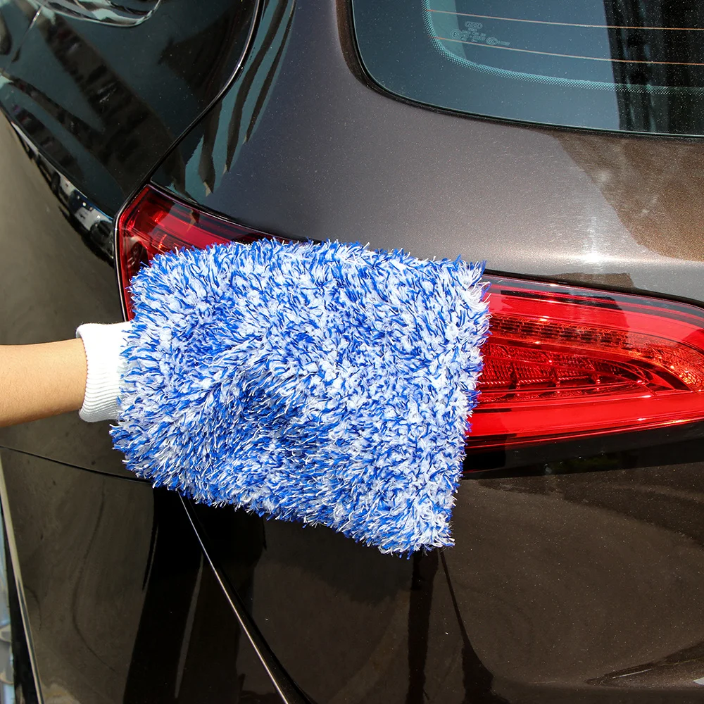 Onever рукавица из микрофибры для мытья автомобиля, высокая плотность, без царапин, легко сушить, рукавица для мытья автомобиля, ультра мягкая, авто рукавица