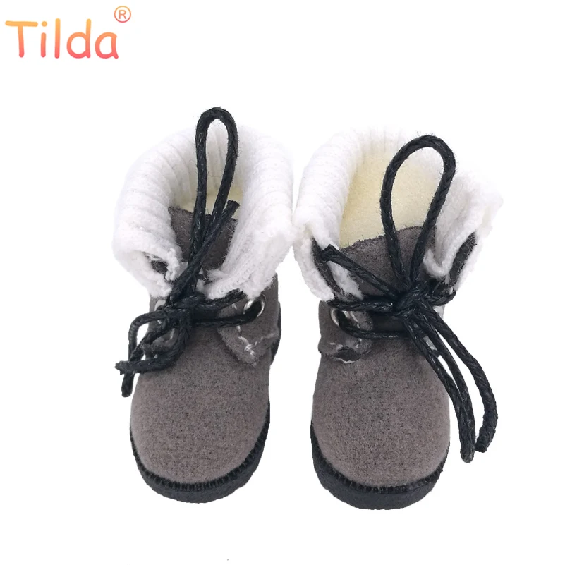 

Tilda 1/6 Blyth Doll Boots Shoes For Blythe Dolls,Fashion 3.2cm Mini Winter Style Leather Shoes for Blyth Toys Dolls Accessories