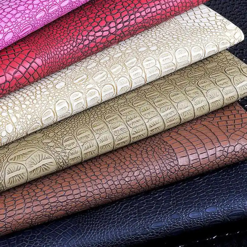 Tela de cuero ecológico con estampado de piel de serpiente falsa para muebles, tapizado de cuero