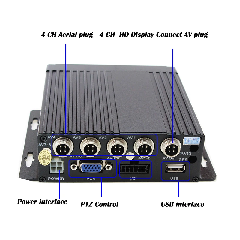 HaiSunny 4CH AHD 720P жёсткий диск для автомобиля MDVR sd грузовик видео регистратор Поддержка AV/VGA подходит для автобуса/грузовика парковочная система/мониторинг транспортного средства