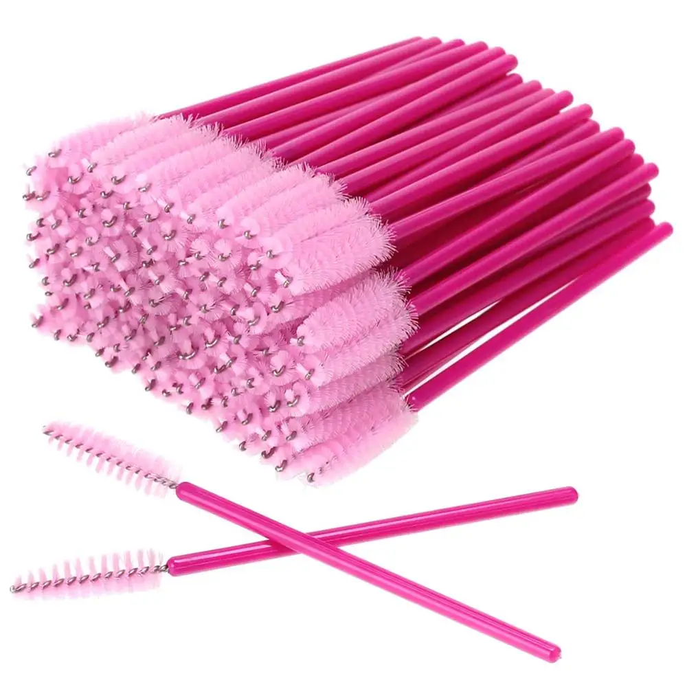 

1000pcs/lot Disposable Eyelash Brushes Mascara Wands Eye Lash Eyebrow Applicator Cosmetic Makeup Brush Tool Kits (Rose-Pink)