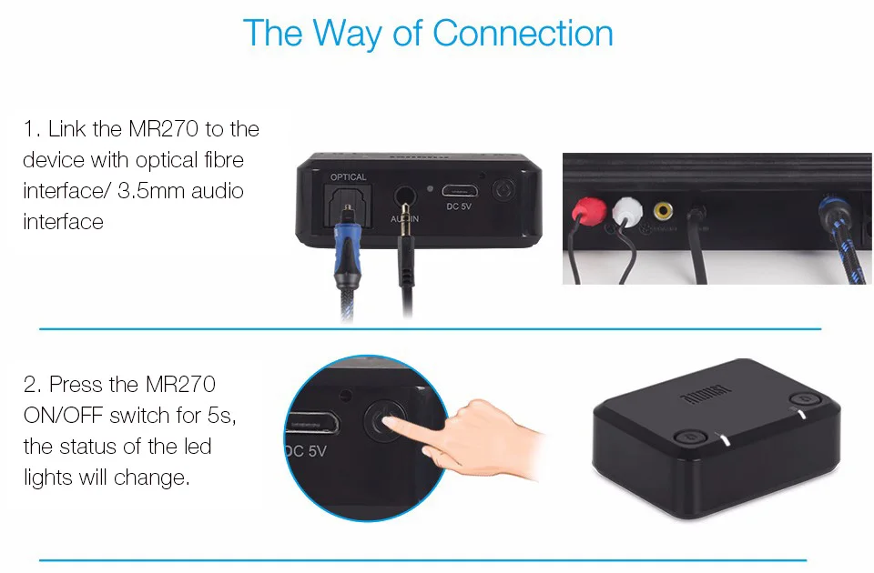 Популярный Оптический bluetooth-передатчик для ТВ aptX с низкой задержкой, двухканальный беспроводной аудио адаптер для наушников/колонок