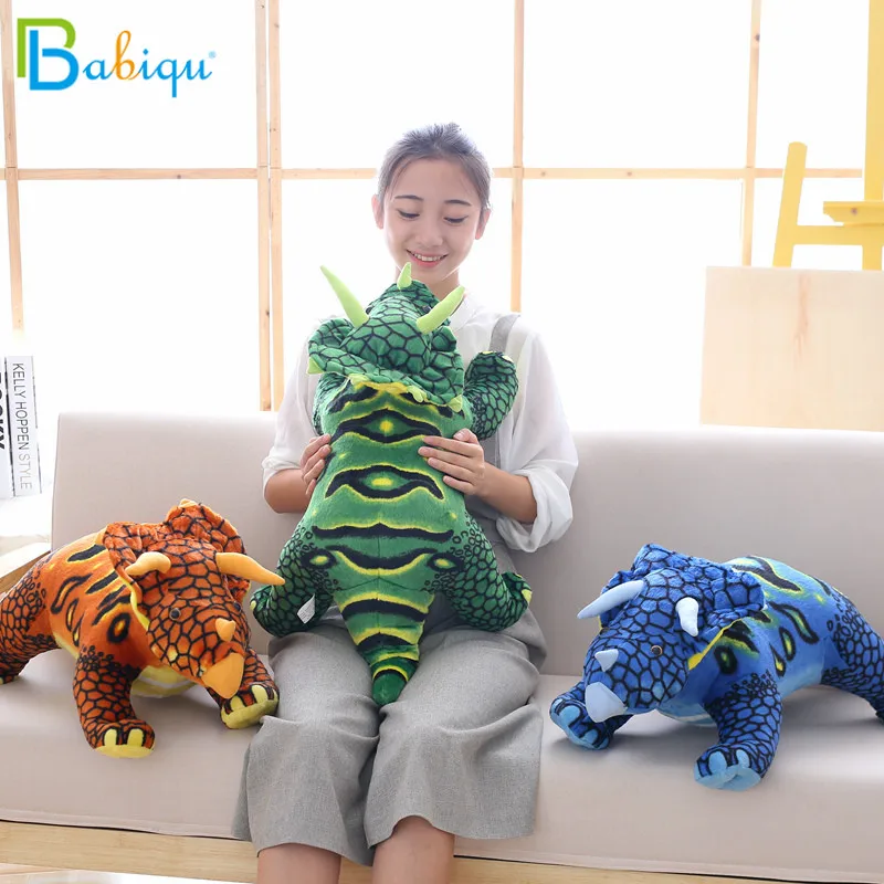 

40/65cm Simulation Dinosaur Plush Toys Cartoon Triceratops Soft Doll Toy Animal Model for Children Boys Baby Birthday Gifts