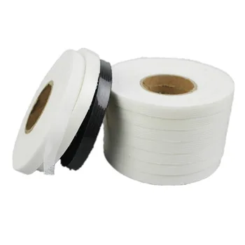 

1 PC 1cm x 50m White Black Interlining Tape For Knitted Fabric Iron On Sewing Patchwork Adhesive Lining Garment DIY Craft Supply