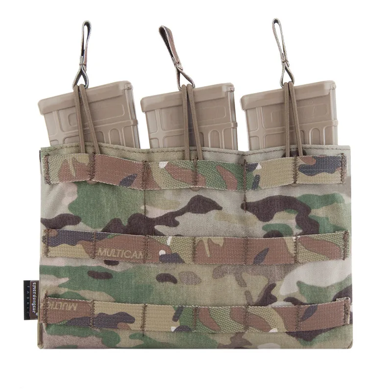 MC Emerson Tactical 5,56. 223 тройной Открытый Топ подсумок Emersongear Mag Pouch MOLLE PALS лямки тяговые вкладки быстрый доступ - Цвет: MC