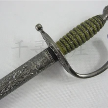 S0087 Серебряный гражданской войны НКО кавалерия пехота Рыцари церемониальный меч W/черный ножны 34.8"