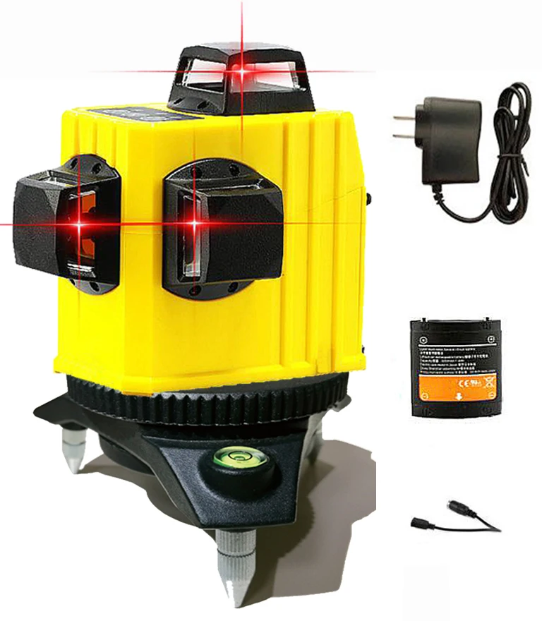 12 Lines Laser Level 3D Laser Points Level Tilt Function 360 Rotary