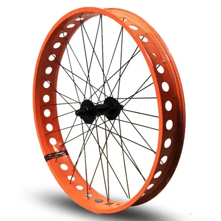 CASDONA, горный велосипед, толстые велосипеды, Аксессуары для велосипеда, колеса из алюминиевого сплава, 26 дюймов, снежные колеса, размер см, широкая сторона - Цвет: 3-Orange