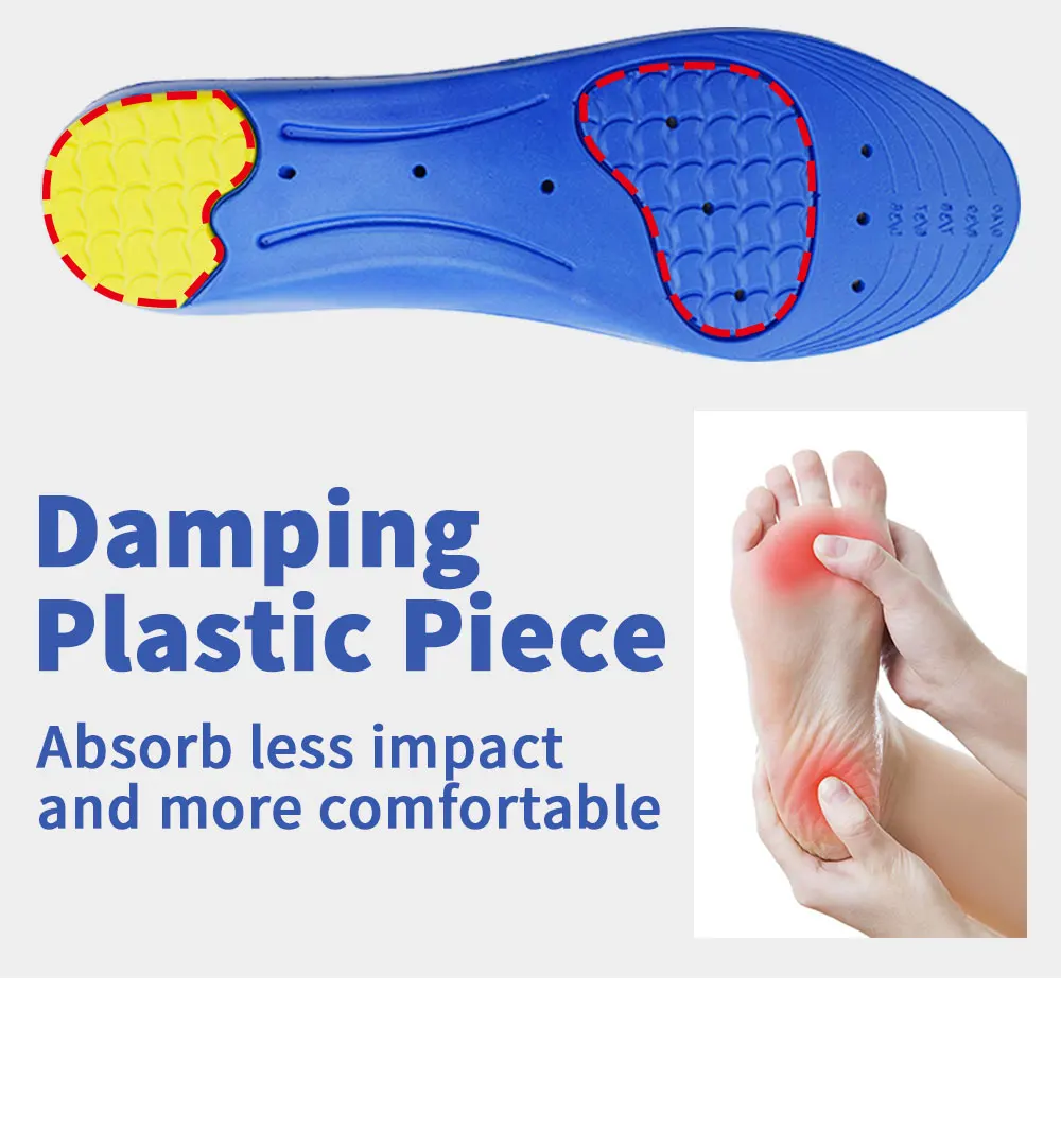 Sport Running Insoles for Shoes Fasciitis Pain Relieve Shock Absorption Arch Support Breathable Basketball Football Insole Pads