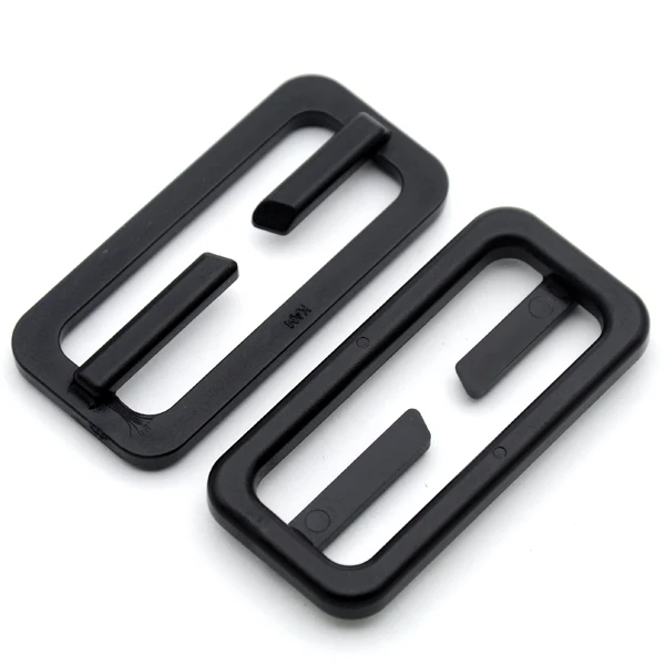 Wholesale Free shipping 60pcs 50mm black buckles plastic slider buckle