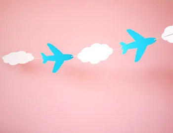 

Airplanes and Clouds garlands wedding garden party banner Photo Prop buntings Bridal Baby Shower decor