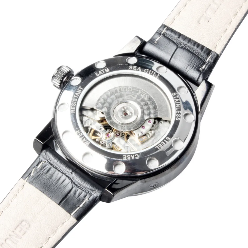 Seagull Full Calendar Grande Date Flywheel Onion Crown Exhibition Back