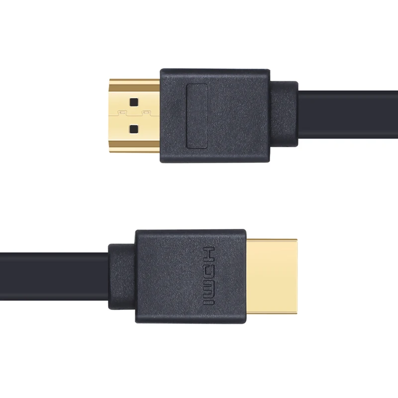 SL плоский HDMI кабель 2,0 1,5 м высокоскоростной поддерживает 3D и 4K разрешение Ethernet 1080P возврат аудио, компоненты видеоигры и другие - Цвет: Черный