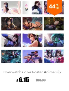 Overwatchs плакат d. va картина аниме настенные художественные шелковые Поттеры для спальни домашний декор художественные принты шелковая Живопись