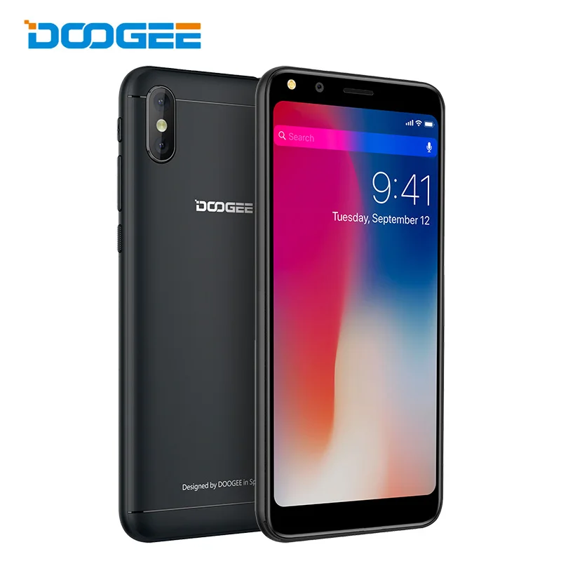 

Doogee X53 3G Unlocked Dual Sim Cards Smartphone 5.3 Inch 18:9 Android 7.0 MT6580 Quad Core 1+16 2200mAh Mobile Phone Cellphone