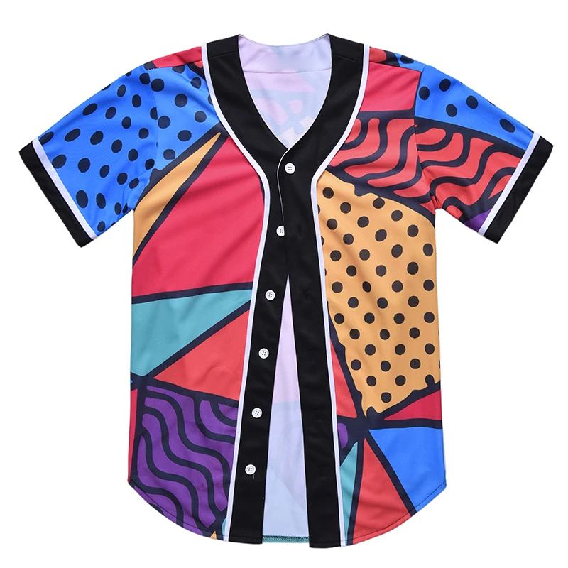3D Geometric Printed Baseball T Shirt 2019 Mens Hipster ...