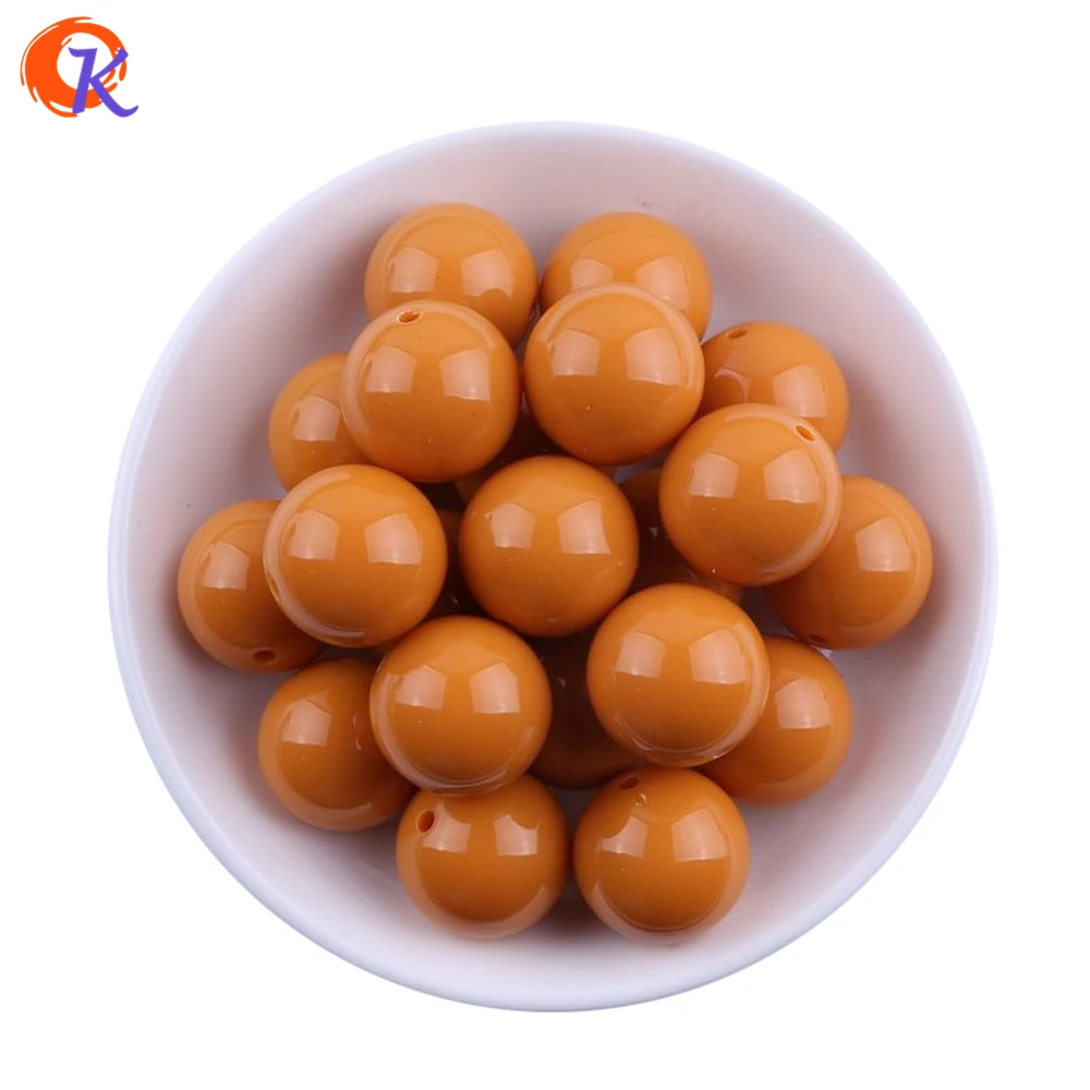 

S14 Cordial Design 20MM 100pcs Dark Mustard Chunky Solid Beads Colorful Chunky Beads For Jewelry Kit Making CDWB-517260