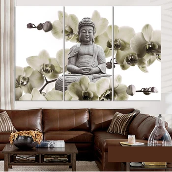 

HD Buddha CANVAS PRINTS Modern 3 Panels Unframed Painting Home Decoration Living Room Bedroom Decor Wall Fine Art