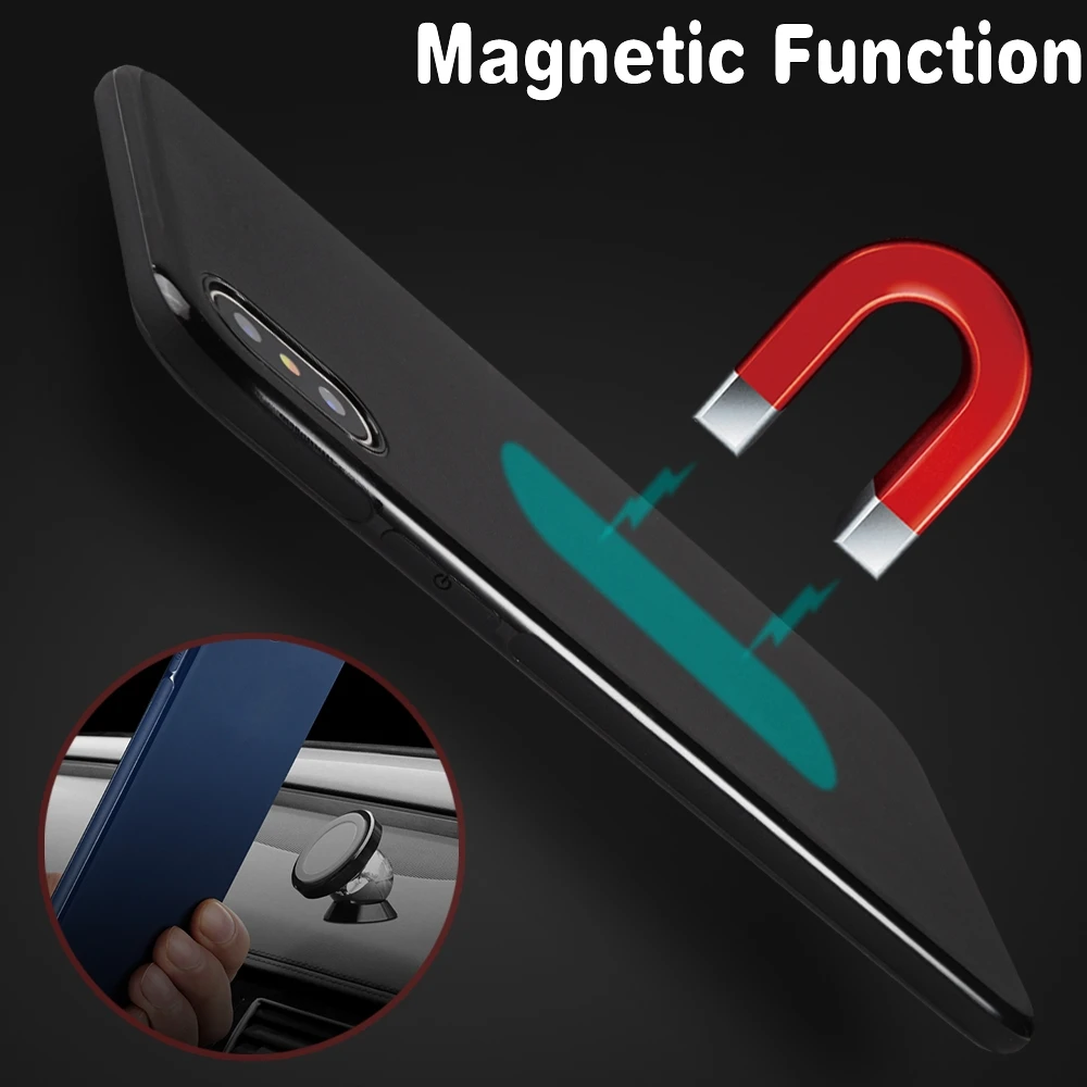 

Magnetic Car Holder Case for Huawei P20Lite/Huawei Nova 3e Soft TPU Silicone Magnet Case for Huawei P20 Pro Bulit-in Metal Plate