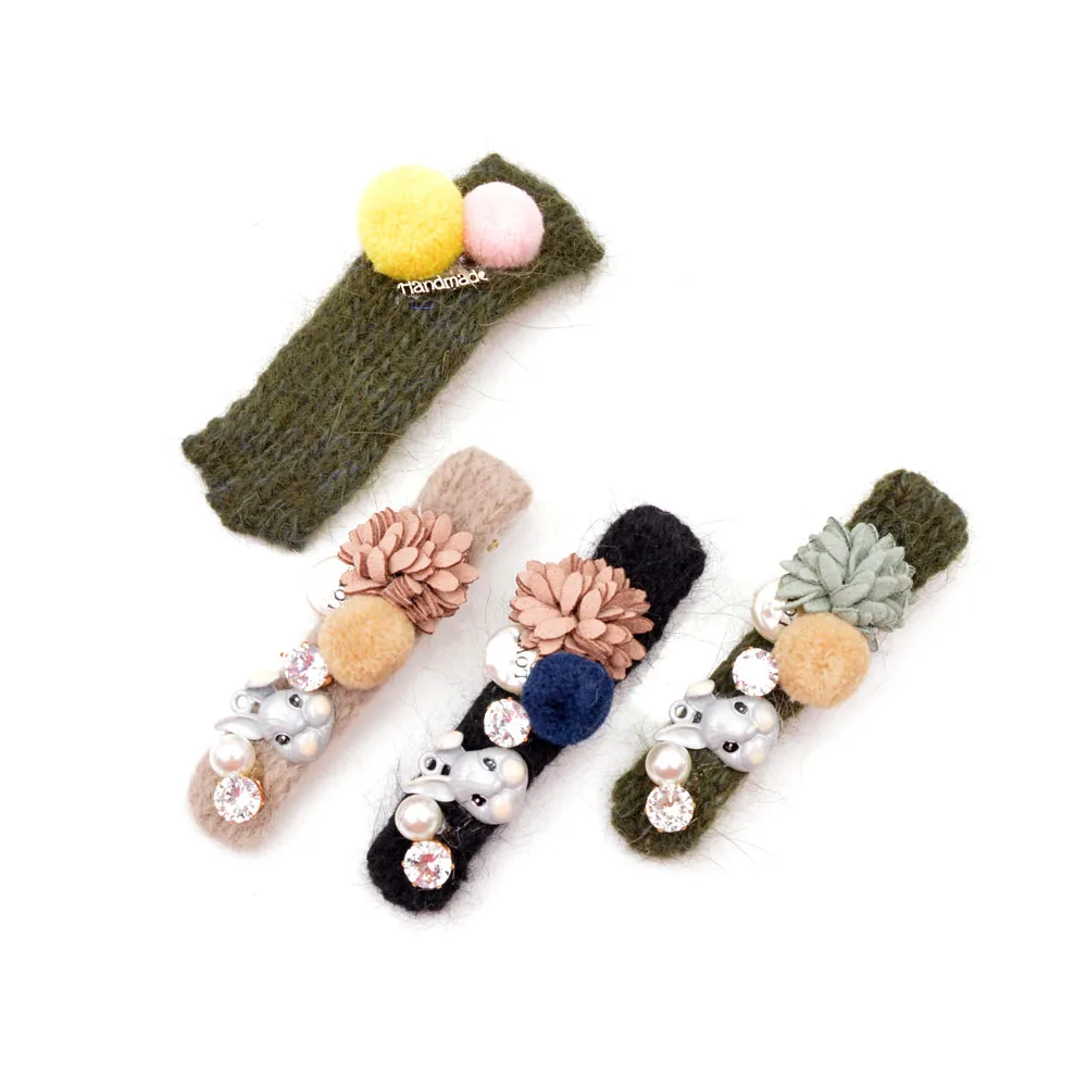 

Cute Carton Rabbit Style Hairpins for Girl Fashion Large Pins Shining Zircon Flower Hair Jewelry High Quality HeadWear Gift