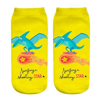 

dinosaur surfing digital print socks women 2018 news