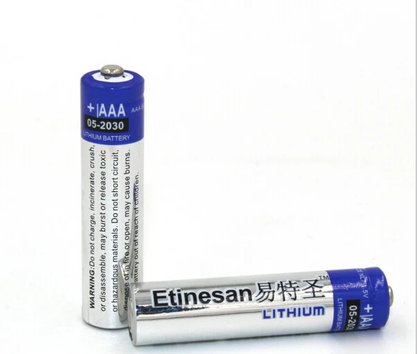 4 шт. ETINESAN 1,5 V литий-ионные AAA основные батареи для камеры, радио, игрушки и т. Д. Это одноразовые батареи
