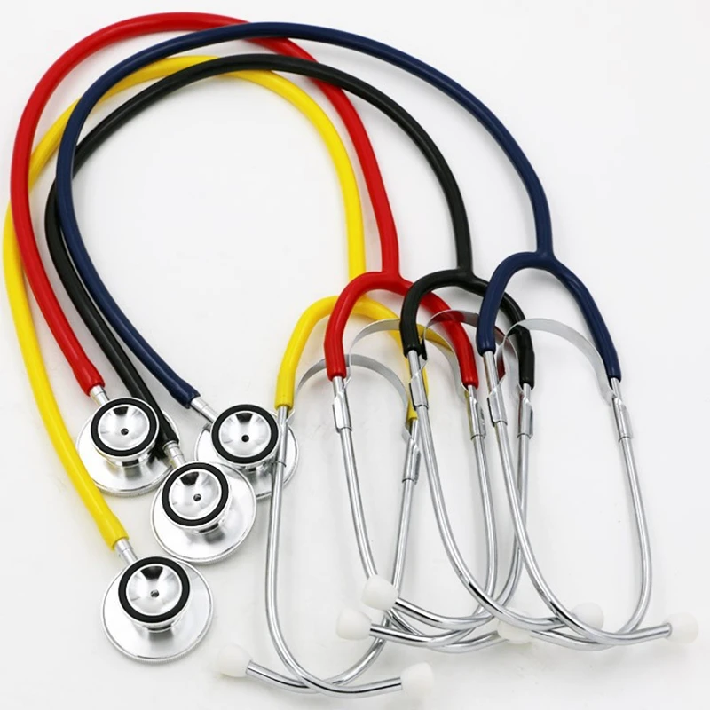 

Portable Dual Head Clinical Stethoscope Medical Auscultation Device Functional Professional Stethoscope Random color