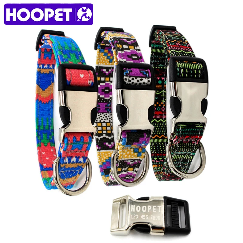 

HOOPET Pet Dog Tag Collar Personalized Dog Collars Leash Lead For Small Medium Large Dogs