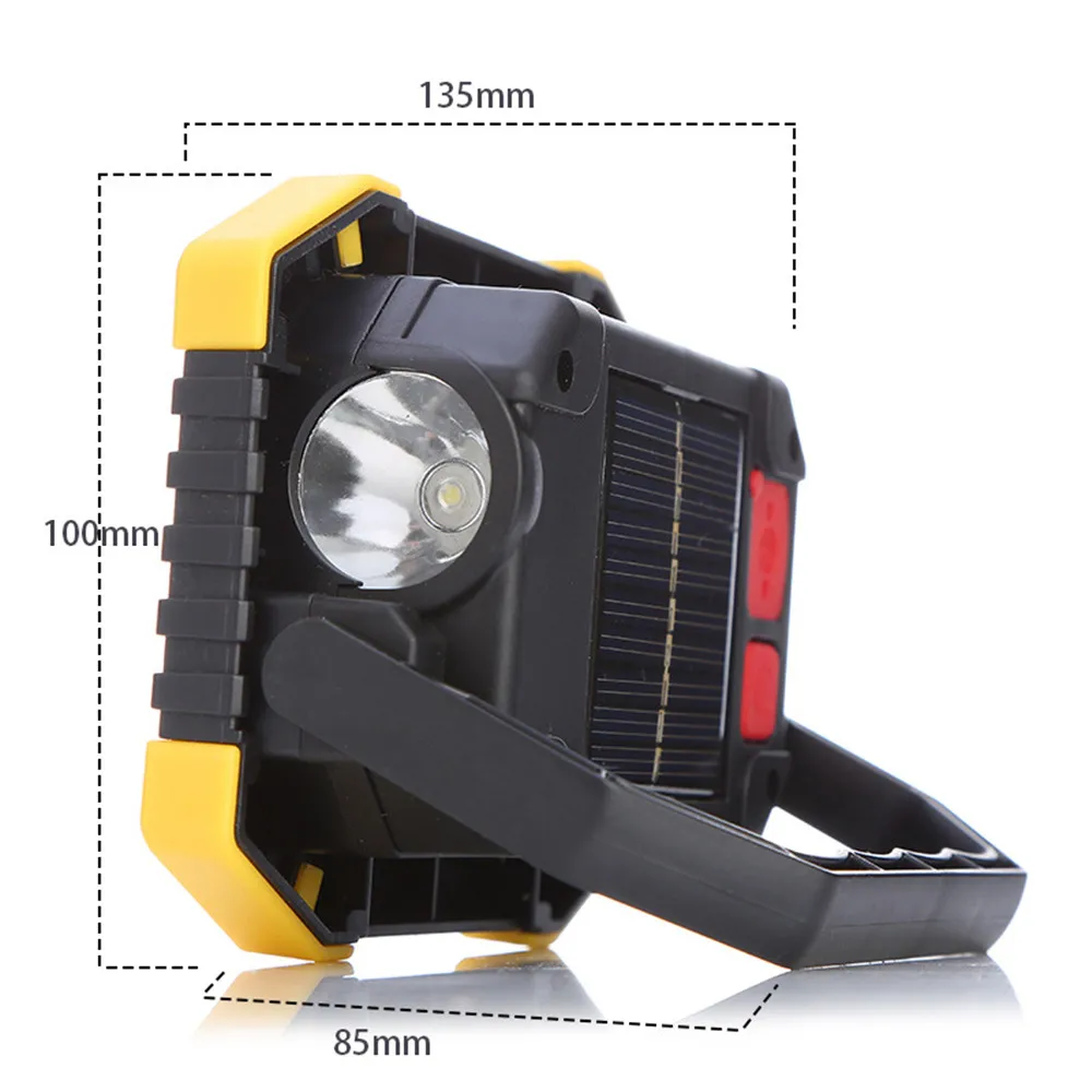 Портативный Рабочий Точечный светильник, встроенный аккумулятор 2400 мАч, светильник на солнечной энергии, USB Перезаряжаемый поисковый светильник для охоты, кемпинга