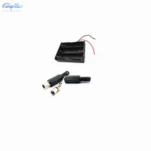 50Pcs 3×18650 Battery Case Holder Socket Wire Junction Box With 15cm Wires, 5.5/2.1 DC Plug