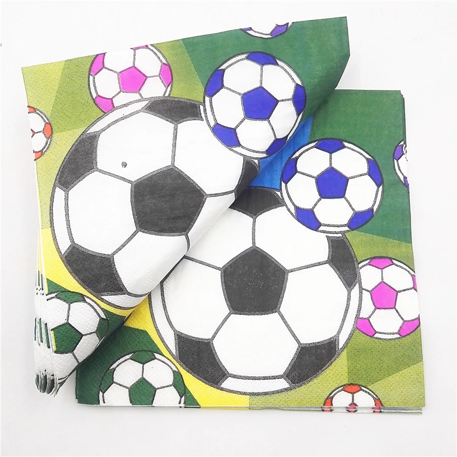 

10pcs/set football napkins kid birthday wedding party supplies soccer paper tissue baby shower tableware party decoration favors