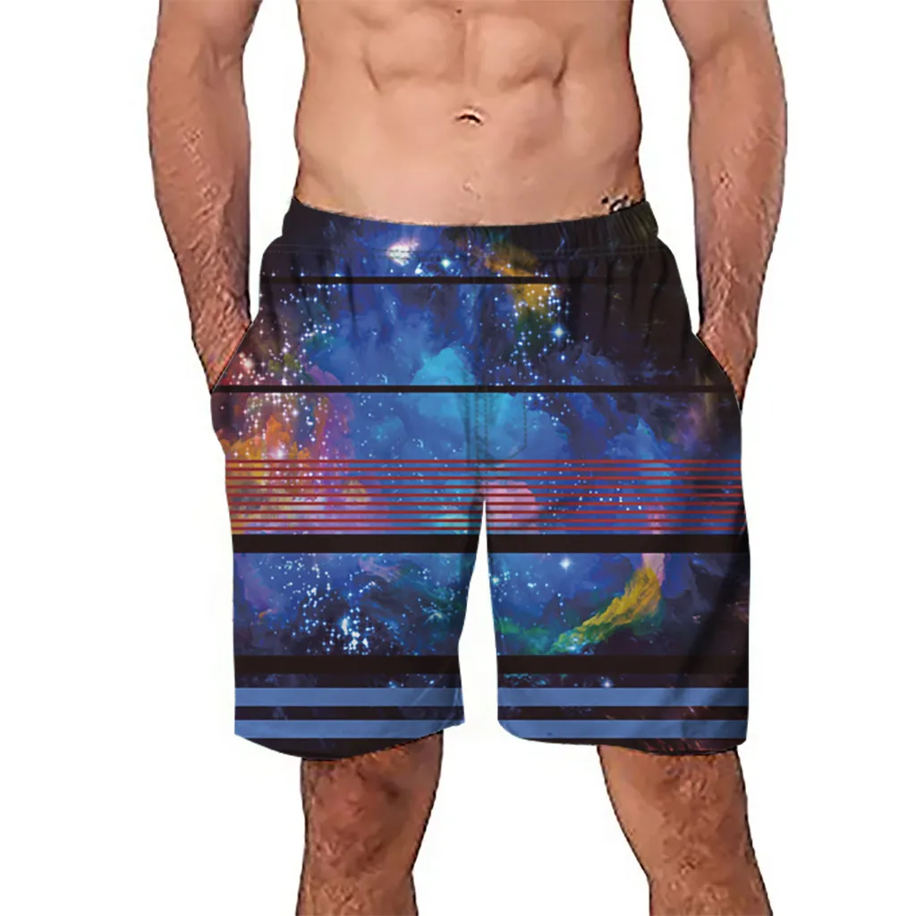 

2019 Summer Graffiti Printed Men Swimming Trunks Swimwear High Waisted Men Swimsuit Elasitic Shorts Mayo Pants Sunga Masculina