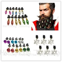 Цветной зажим, рождественские заколки, маленький колокольчик, Рождественское украшение, Рождественский кулон в виде бороды, Яркий Рождественский шар, Рождественский шарик, бусины