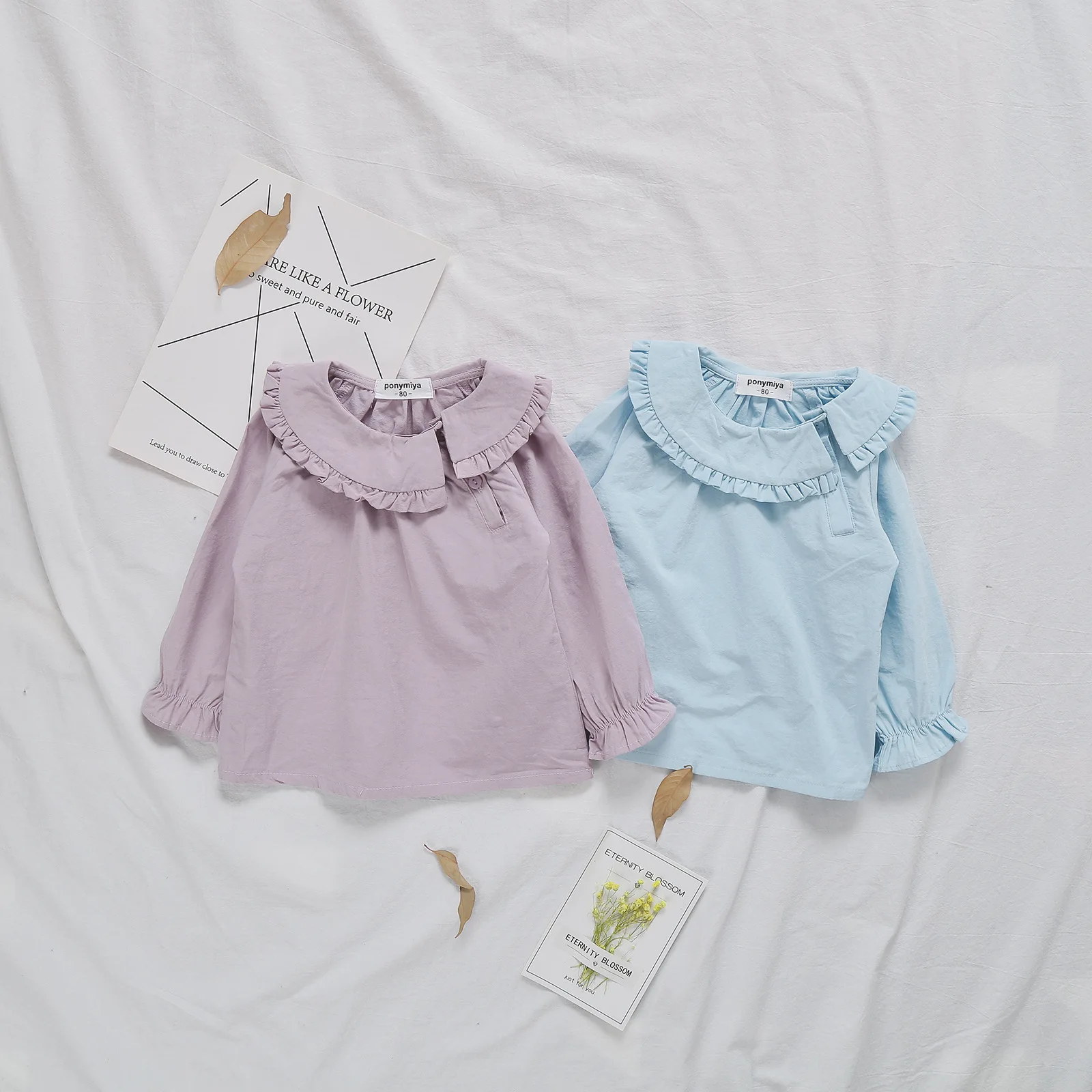 2018 New Fashion Kid Ruffles Collar Blouses Toddler Baby Girl Kid Long